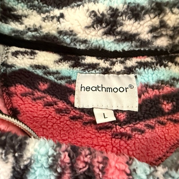 Heathmoor Pink and Black Patterned Zip-Up Sweater - Picture 6 of 8